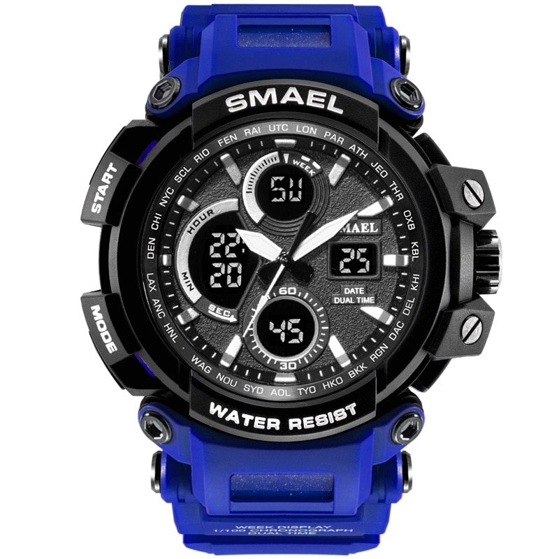 SMAEL 1708B Sport Watches Waterproof Men Watch LED Digital Watch Military Male Clock Relogio Masculino erkek kol saati Men Watch - Image 17