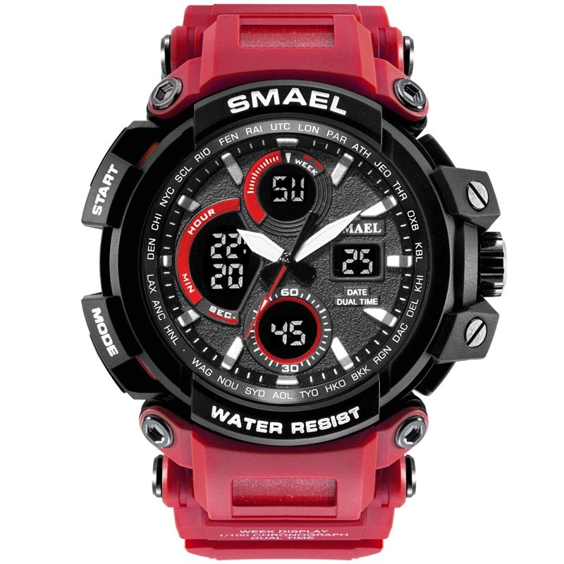 SMAEL 1708B Sport Watches Waterproof Men Watch LED Digital Watch Military Male Clock Relogio Masculino erkek kol saati Men Watch - Image 15