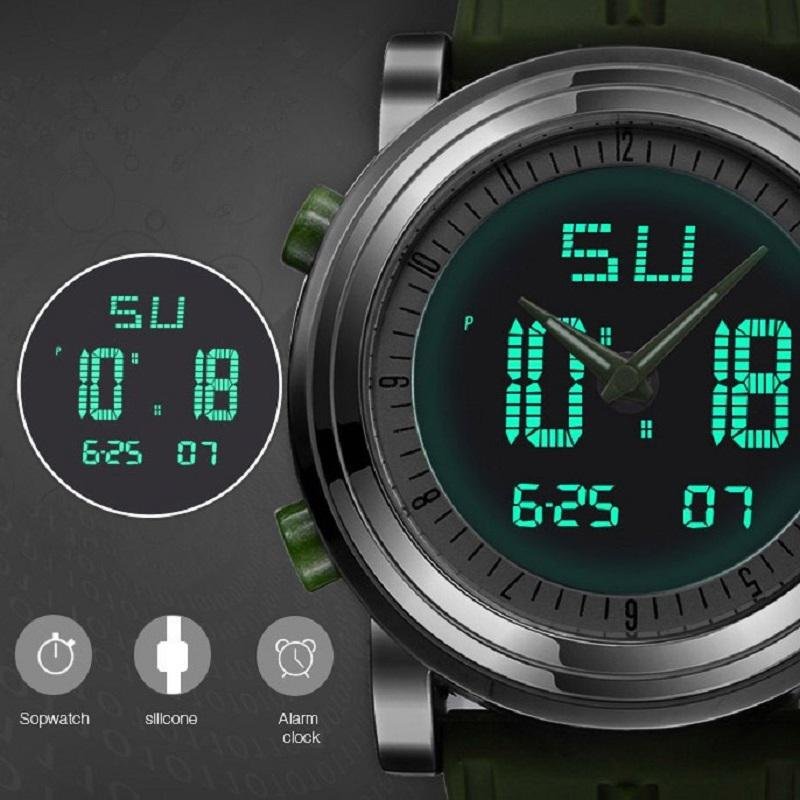SINOBI Sports Watch Men's Wrist Watches Digital Quartz Clock 2 Movement Waterproof - Image 7