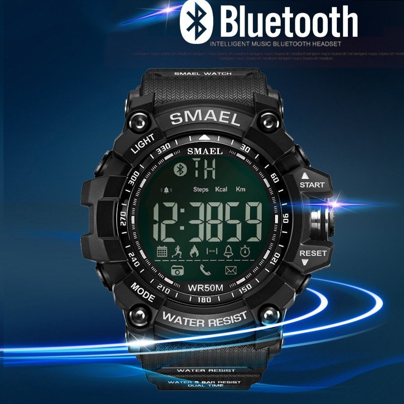 SMAEL1617 Mens Chronograph Watches Sport Male Clock Stop Army Military Watch Men Multifunction Waterproof LED Digital Watch for Man - Image 2
