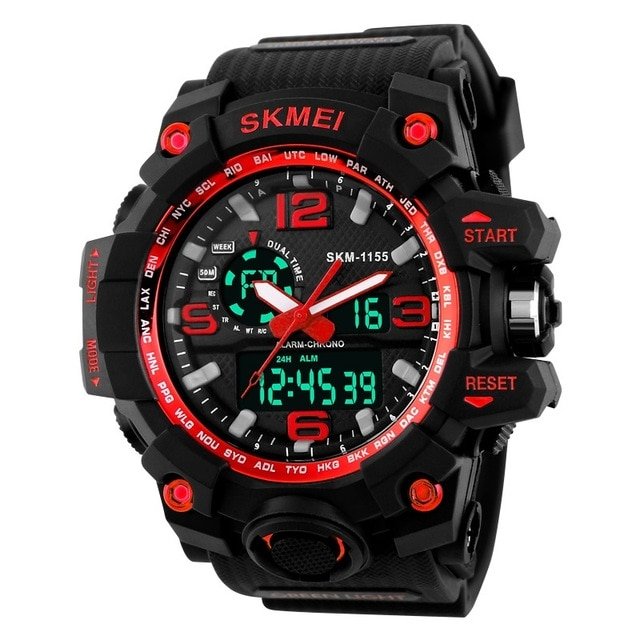 SKMEI Relogio Masculino Men Quartz Digital Watch 2 Time Military Army Sports Watches Waterproof Calendar Chronograph Wristwatch - Image 3
