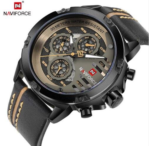 NAVIFORCE Men's Waterproof Quartz Sport Wrist Watches - Image 8