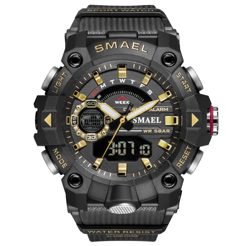 SMAEL 8040 Military Watches Men Sport Watch New 50M Waterproof Wristwatch Stopwatch Alarm LED Light Digital Watches 8040 Men's Sports Watch - Image 7