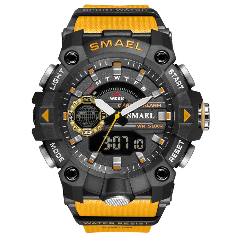 SMAEL 8040 Military Watches Men Sport Watch New 50M Waterproof Wristwatch Stopwatch Alarm LED Light Digital Watches 8040 Men's Sports Watch - Image 10