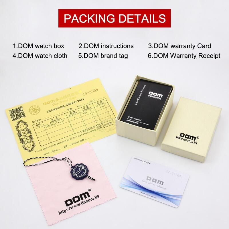 DOM Watch Women Casual 30 m Waterproof Quartz Watches Genuine Leather Strap Sport Ladies Elegant Wrist Watch - Image 6