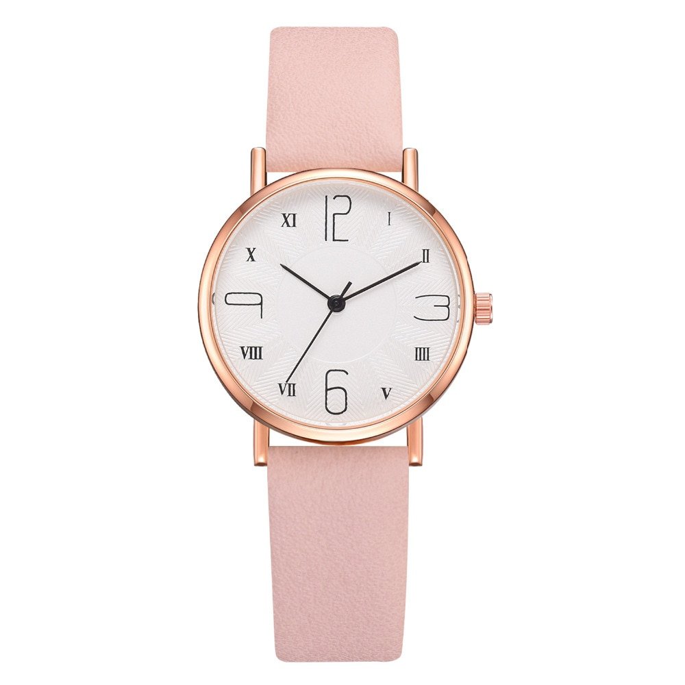 Women Watches Luxury Brand Fashion Leather Strap Round Dial Digital Watch Ladies Quartz Wristwatches Clock Girl Montre Femme 533 - Image 4
