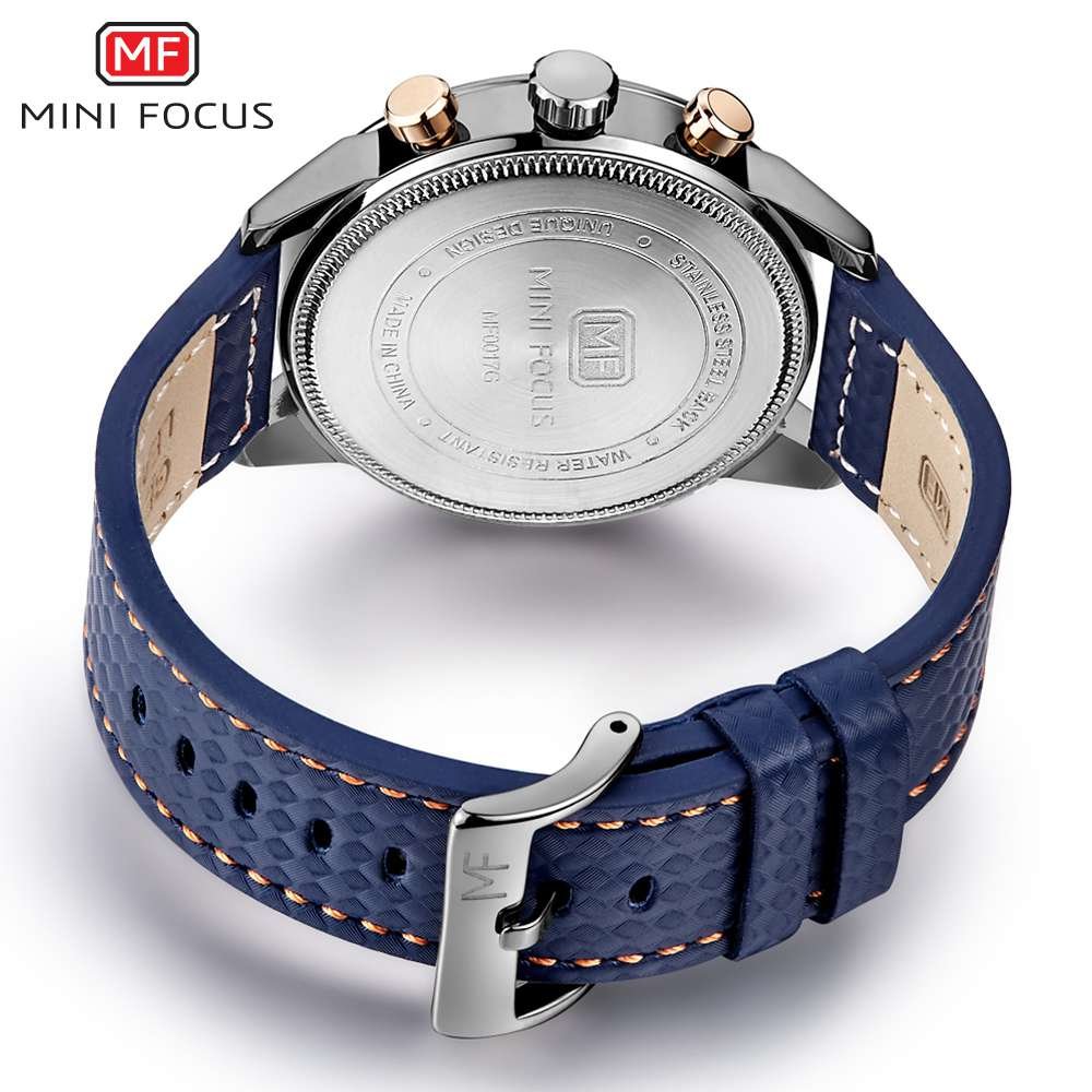 MF0017G Watches Men Luxury Brand MINI FOCUS Quartz Fashion Leather Watch Man Chronograph Male Wristwatch Men relogio masculino - Image 3