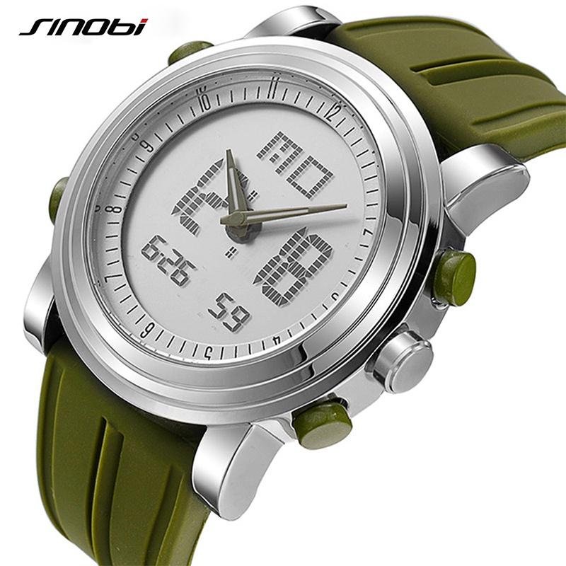 SINOBI Sports Watch Men's Wrist Watches Digital Quartz Clock 2 Movement Waterproof - Image 6