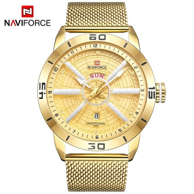 NAVIFORCE Mens Watches Top Brand Luxury Sport Watch Mesh Steel Date Week Waterproof Quartz Watch for Men Clock Relogio Masculino - Image 7
