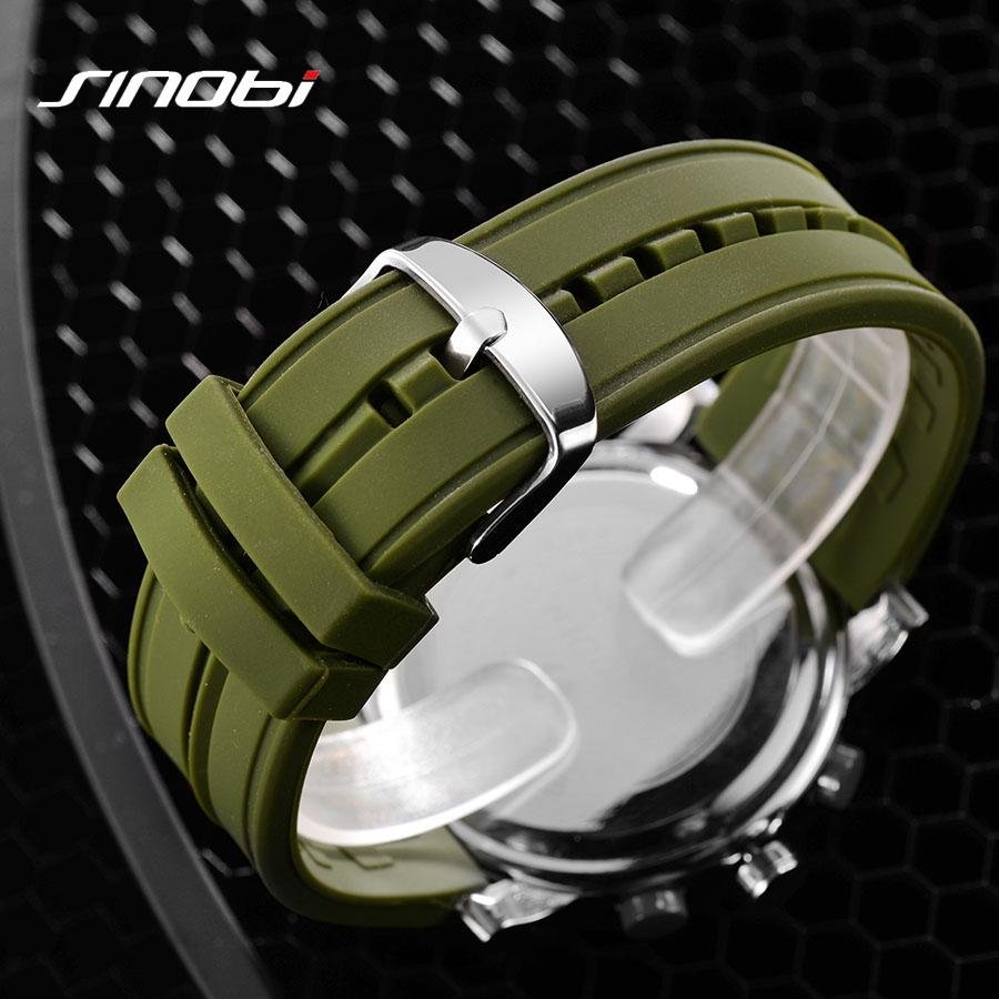 SINOBI Sports Watch Men's Wrist Watches Digital Quartz Clock 2 Movement Waterproof - Image 5