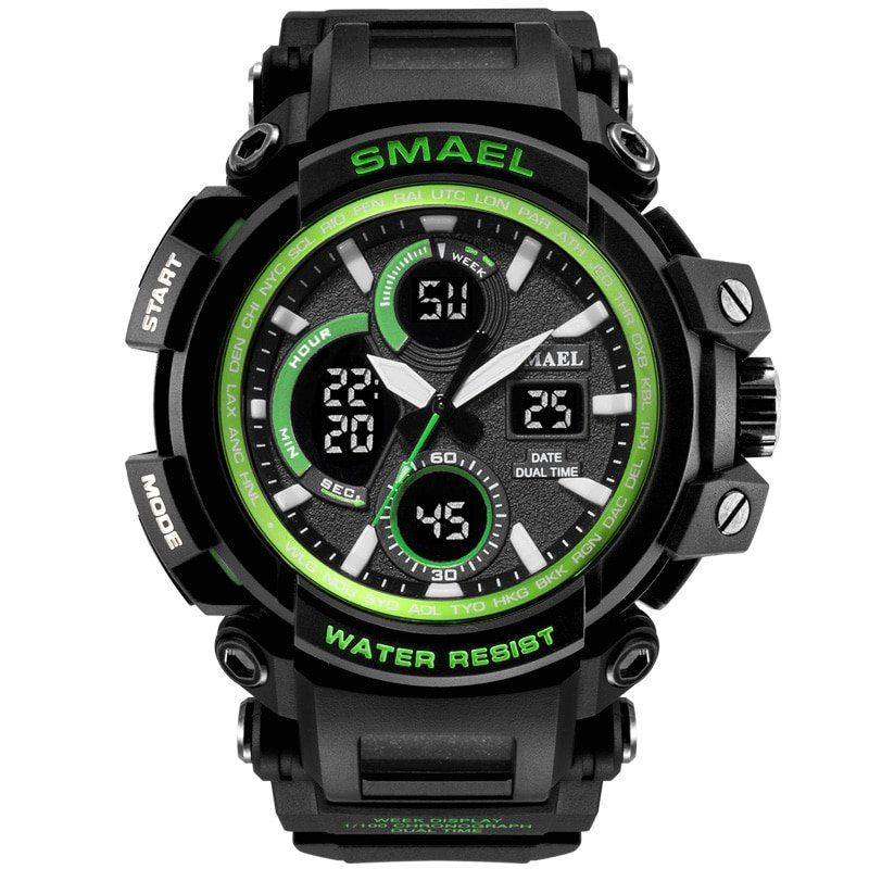 SMAEL 1708B Sport Watches Waterproof Men Watch LED Digital Watch Military Male Clock Relogio Masculino erkek kol saati Men Watch - Image 18