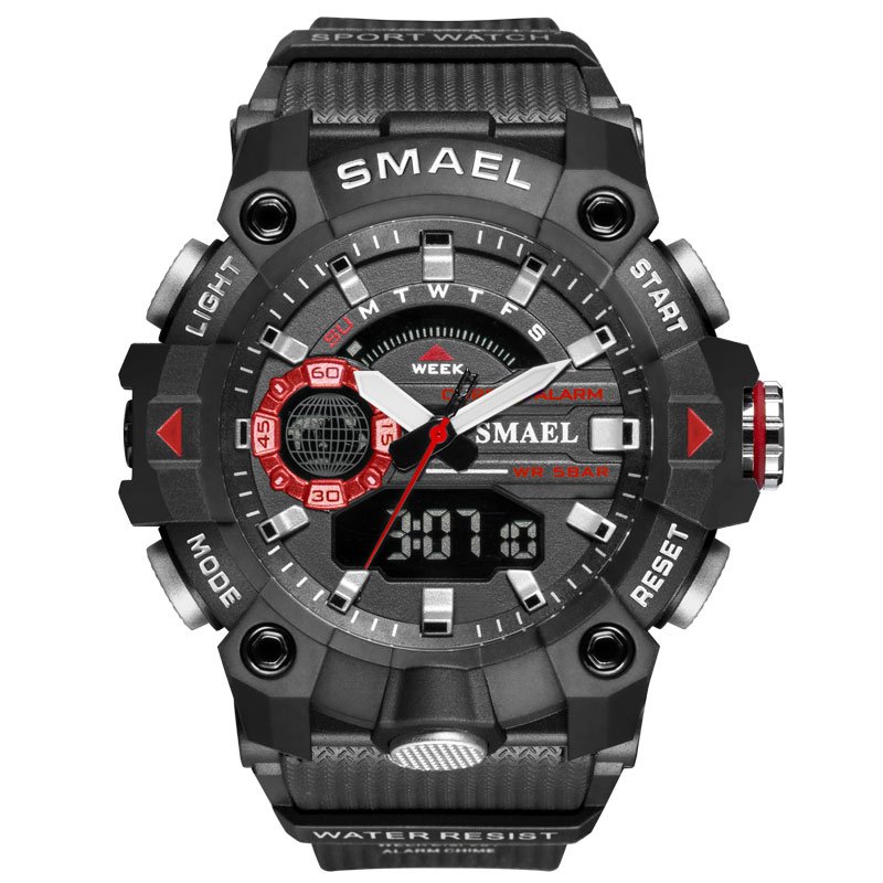 SMAEL 8040 Military Watches Men Sport Watch New 50M Waterproof Wristwatch Stopwatch Alarm LED Light Digital Watches 8040 Men's Sports Watch - Image 9