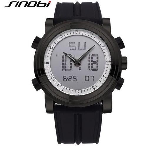 SINOBI Sports Watch Men's Wrist Watches Digital Quartz Clock 2 Movement Waterproof - Image 9
