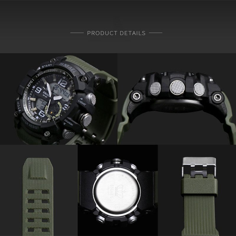 SMAEL 1617B Digital Watch Men Sport Super Cool Men's Quartz Sports Watches Luxury Brand LED Military Wristwatch Male xfcs - Image 6