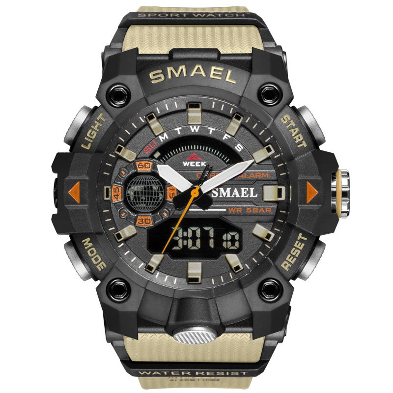 SMAEL 8040 Military Watches Men Sport Watch New 50M Waterproof Wristwatch Stopwatch Alarm LED Light Digital Watches 8040 Men's Sports Watch - Image 11