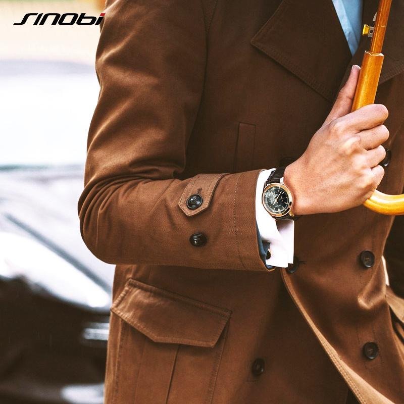 SINOBI Men's Golden Business Wrist Watches 007 Series - Image 4