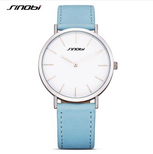 SINOBI Black Womens Wrist Watches Leather Watchband Quartz Clocks - Image 10