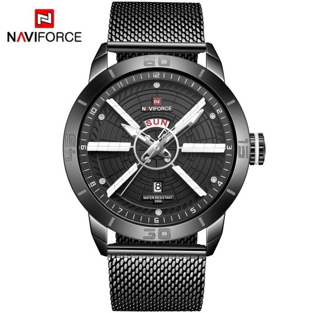NAVIFORCE Mens Watches Top Brand Luxury Sport Watch Mesh Steel Date Week Waterproof Quartz Watch for Men Clock Relogio Masculino - Image 11