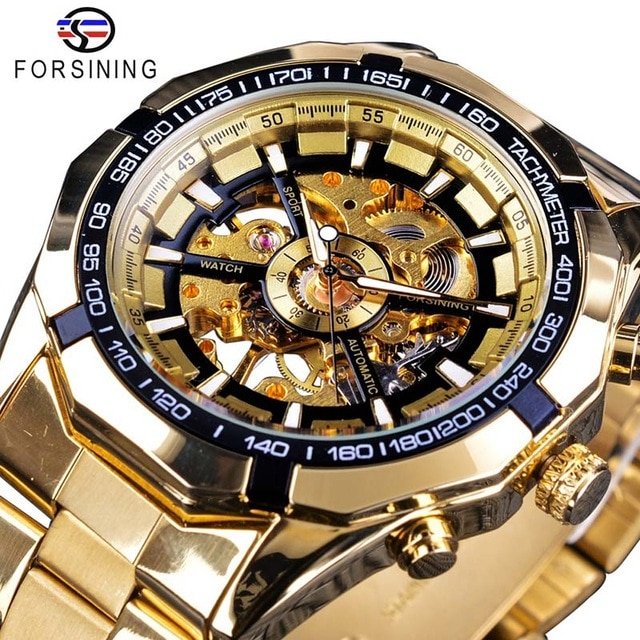 Silver Stainless Steel Waterproof Mens Skeleton Watches Top Brand Luxury Transparent Mechanical Male Wrist Watch - Image 8