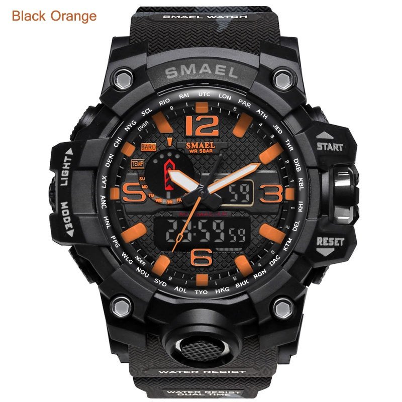 SMAEL Fashion Sport Watch Men Alarm Clock Camouflage Waterproof Week Display Men Watches Digital Watch relogio masculino 1545B - Image 10