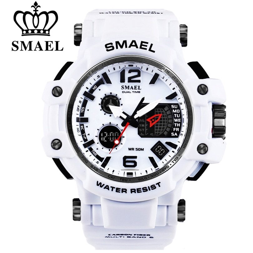 SMAEL 1509 Men Quartz Digital Watch Mens Sport Watches Electronic Military Wrist watch Male Waterproof Clock Relogios Masculino