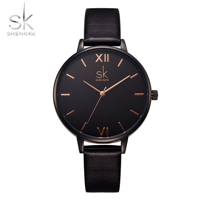 Shengke Top Brand Fashion Ladies Watches Leather Female Quartz Watch Women Thin Casual Strap Watch Reloj Mujer Marble Dial SK - Image 8