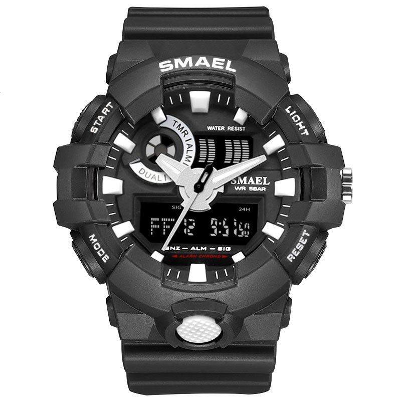 SMAEL 1642-2 Brand Luxury Cowboy Sport Watch New Men Military Watches Analog Army Digital Writwatch 8001 Waterproof Clock Men's Watch - Image 3