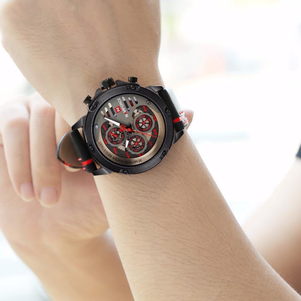 NAVIFORCE Men's Waterproof Quartz Sport Wrist Watches - Image 3