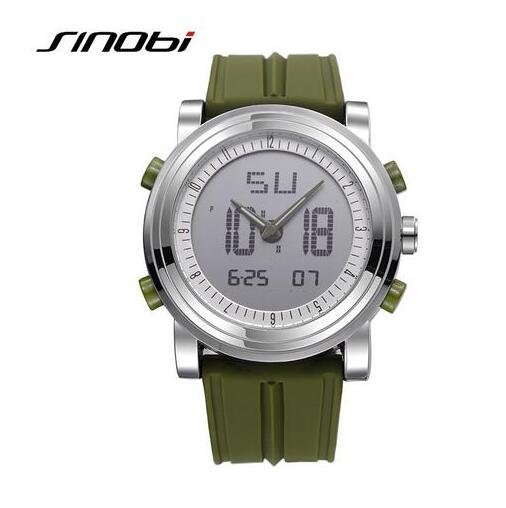 SINOBI Sports Watch Men's Wrist Watches Digital Quartz Clock 2 Movement Waterproof - Image 8