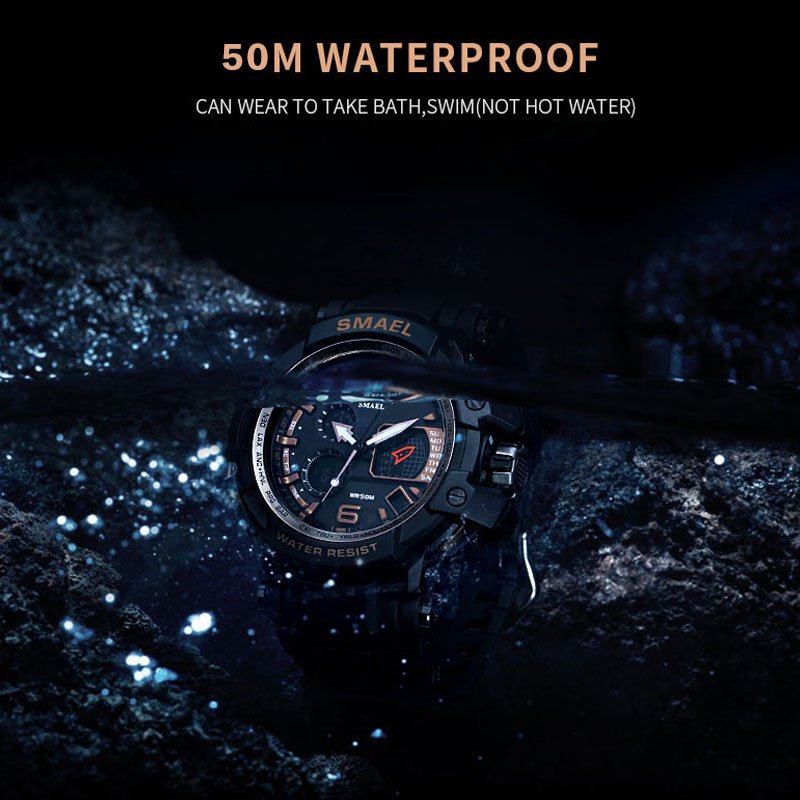 SMAEL 1509 Men Quartz Digital Watch Mens Sport Watches Electronic Military Wrist watch Male Waterproof Clock Relogios Masculino - Image 4