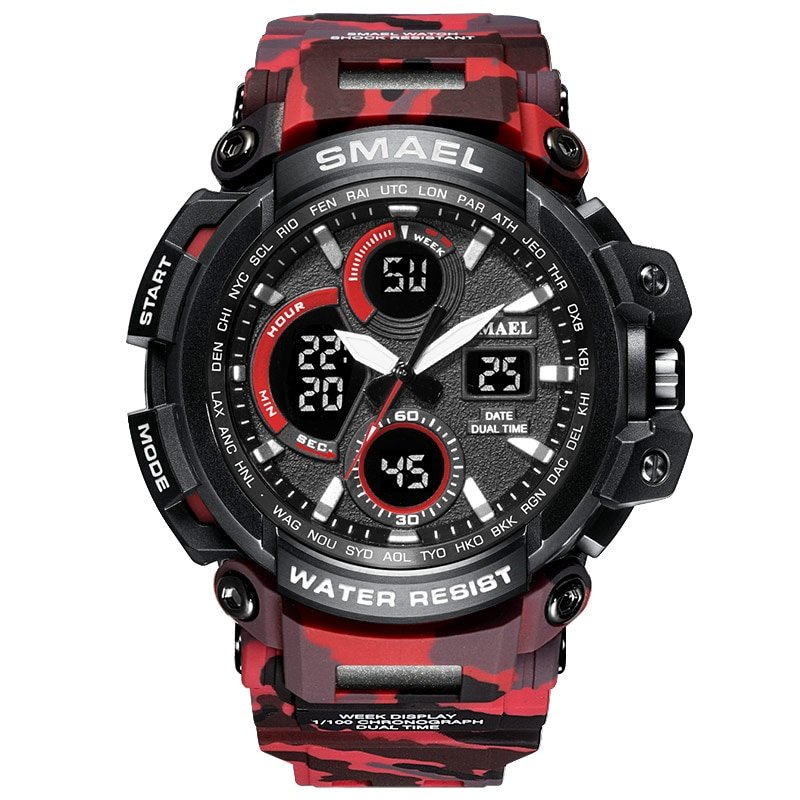 SMAEL 1708B Sport Watches Waterproof Men Watch LED Digital Watch Military Male Clock Relogio Masculino erkek kol saati Men Watch - Image 6