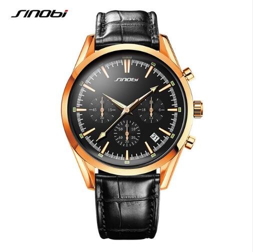 SINOBI Men's Golden Business Wrist Watches 007 Series - Image 3