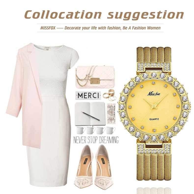 MISSFOX Women Watches Luxury Brand Watch Bracelet Waterproof Big Lab Diamond Ladies Wrist Watches For Women Quartz Clock Hours - Image 5