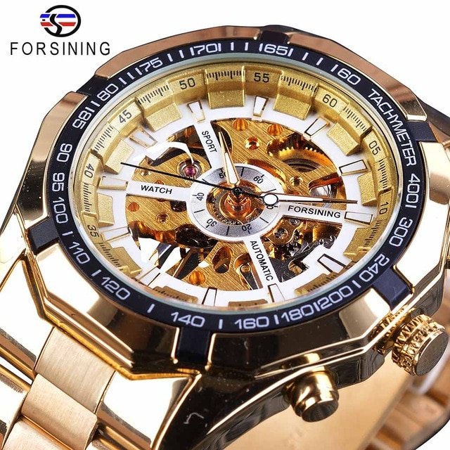 Silver Stainless Steel Waterproof Mens Skeleton Watches Top Brand Luxury Transparent Mechanical Male Wrist Watch - Image 9