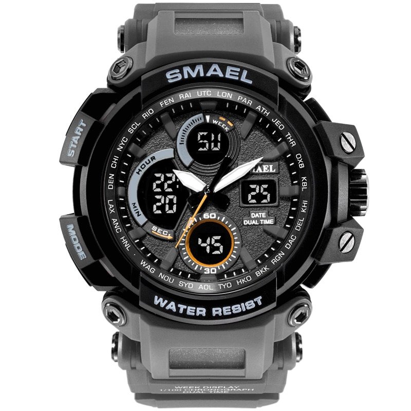 SMAEL 1708B Sport Watches Waterproof Men Watch LED Digital Watch Military Male Clock Relogio Masculino erkek kol saati Men Watch - Image 16