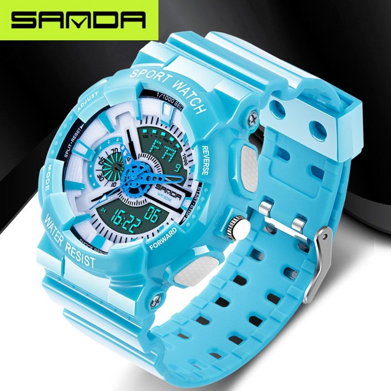 SANDA fashion watches men's LED digital watches G watches waterproof sports military watches relojes hombre - Image 5