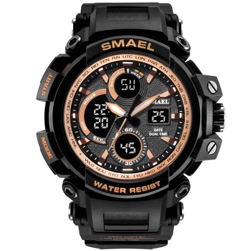 SMAEL 1708B Sport Watches Waterproof Men Watch LED Digital Watch Military Male Clock Relogio Masculino erkek kol saati Men Watch - Image 13