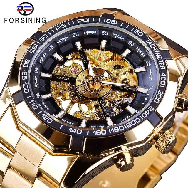Silver Stainless Steel Waterproof Mens Skeleton Watches Top Brand Luxury Transparent Mechanical Male Wrist Watch - Image 7