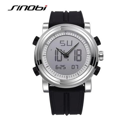 SINOBI Sports Watch Men's Wrist Watches Digital Quartz Clock 2 Movement Waterproof - Image 2