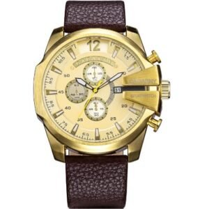 Cagarny Military Watches Men's Quartz Watch Leather Watchband Sports Wristwatches