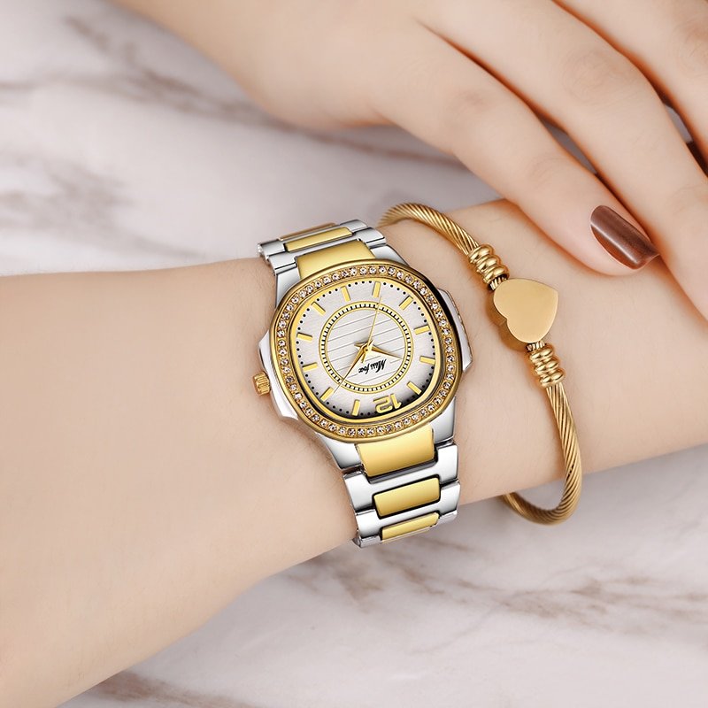 Missfox 2549 Women Watches Women Fashion Watch Geneva Designer Ladies Watch Luxury Brand Diamond Quartz Gold Wrist Watch Gifts For Women - Image 5